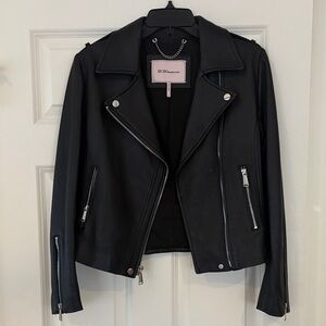 BCBGGenerationSleek Black Leather Jacket